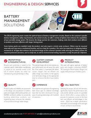 Engineering Design and Battery Management Solutions