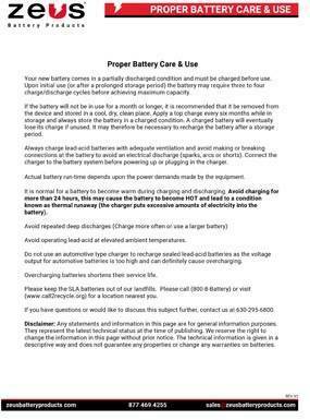 Proper Battery Care and Use